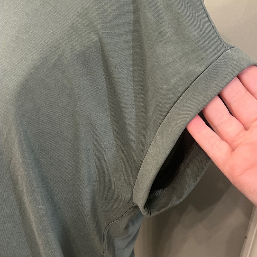 Lucky Brand Sage Green Short Sleeve Scoop Neck Tee - Picture 4 of 5